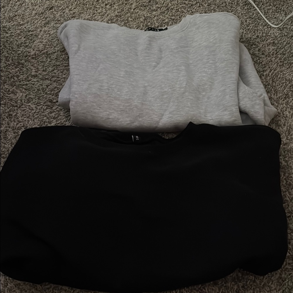 Gray and Black Sweatshirts